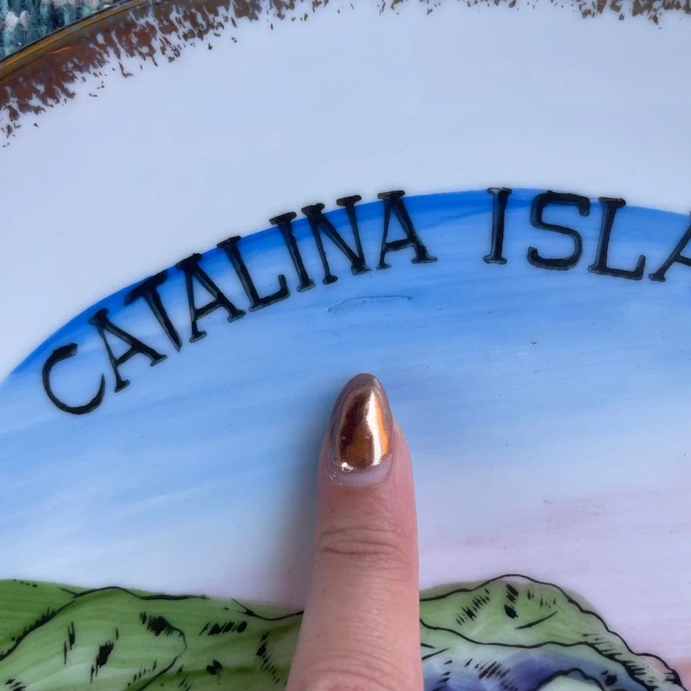 Vintage Catalina Island Collector Plate Centennial Novelty Japan‎ - Size 4